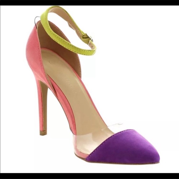 🆕Wild Diva💕 Unique Tri-Color Blocked Heel Sz. 8 - Picture 2 of 11